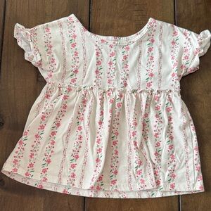 The Children's Place Pink and White Floral Blouse - 2T